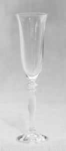 Clear champagne flute