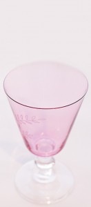 Pink water glass