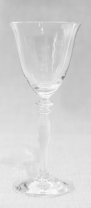 Clear white wine glass