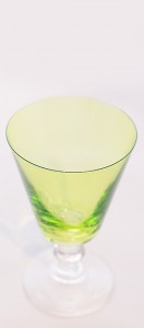 Lime green water glass